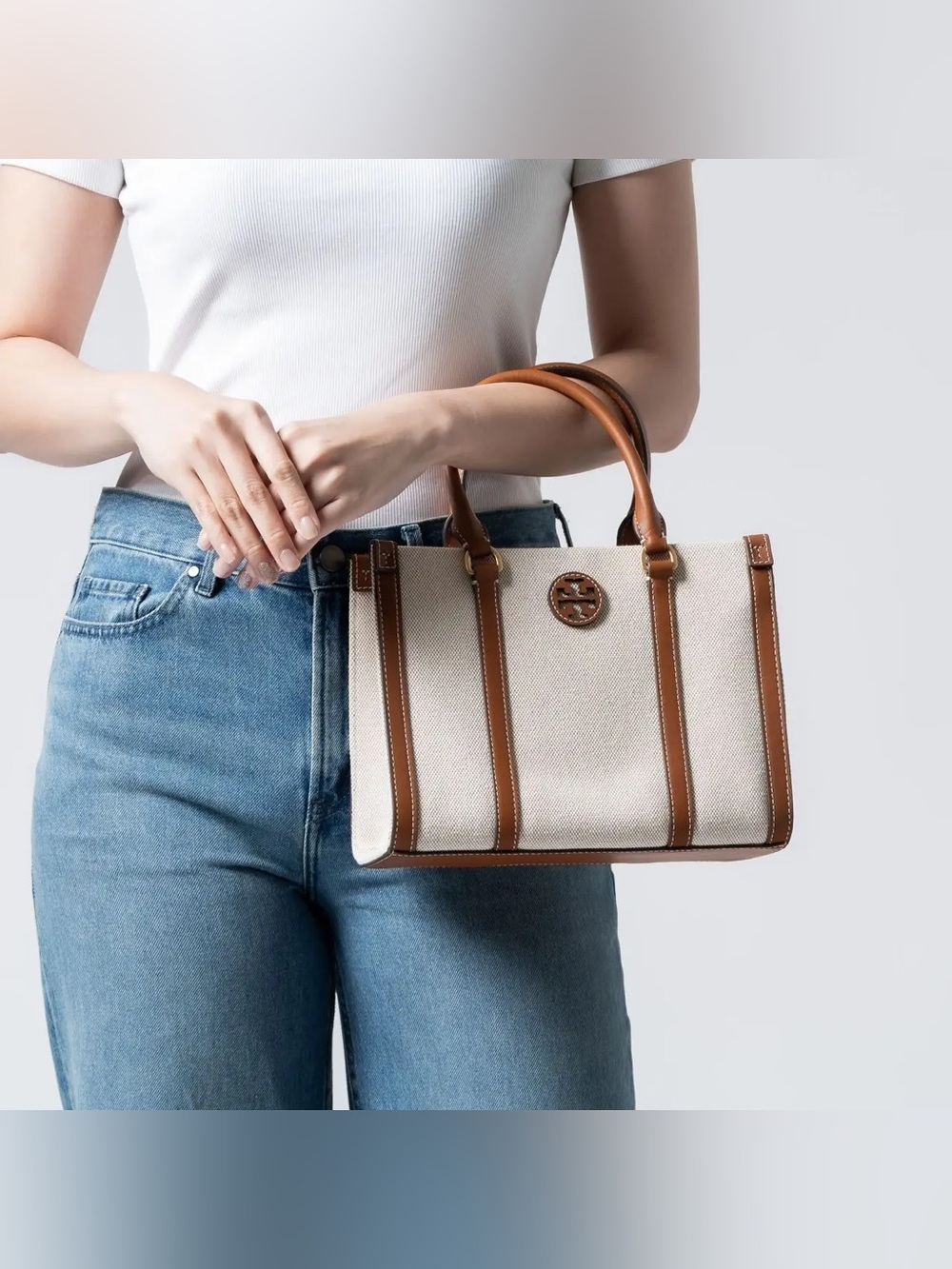 NWT Tory Burch Blake Canvas Small Tote - Picture 12 of 12